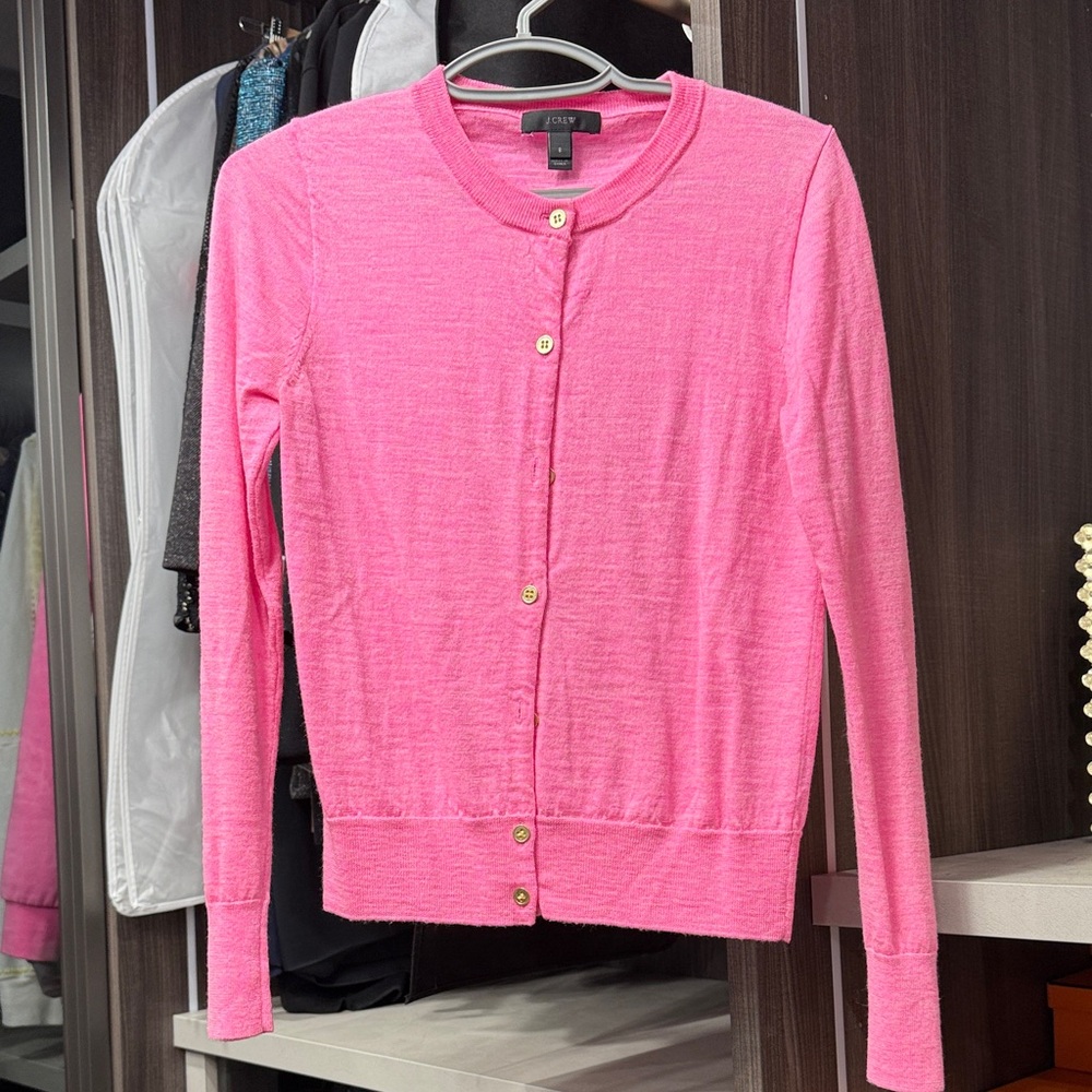 J. Crew Bright Pink Women's Cardigan (wool)